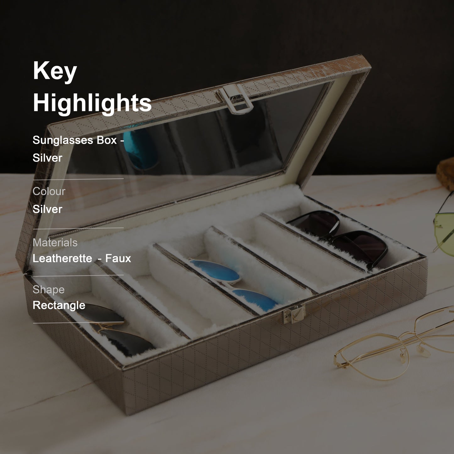 Sunglasses Box - Silver