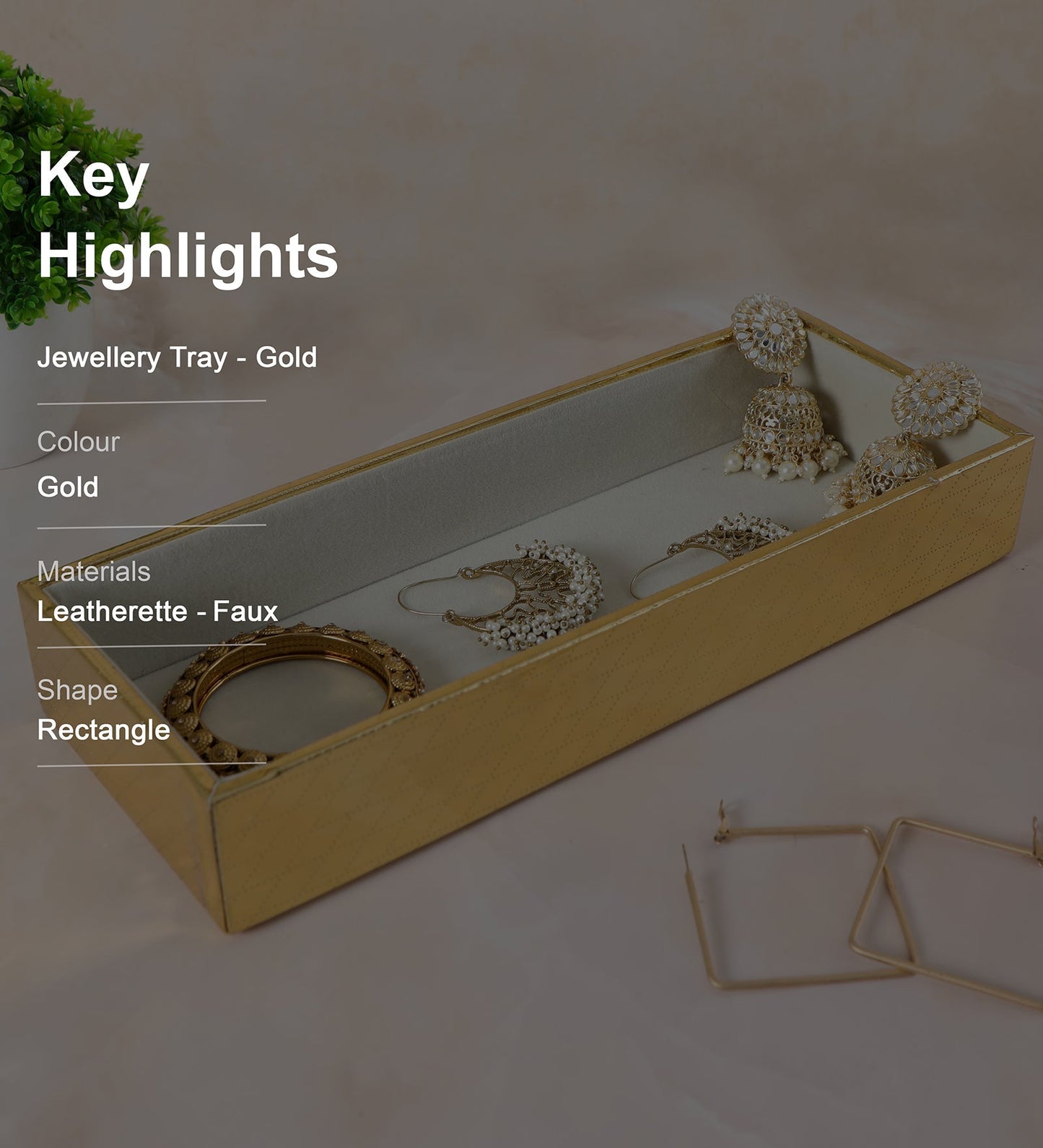 Jewellery Tray - Gold