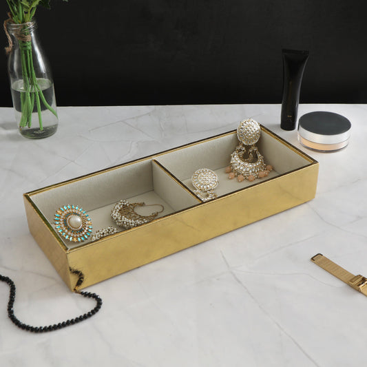 Jewellery Tray 2 partition - Gold