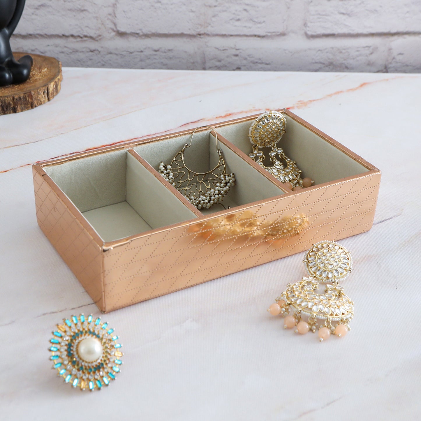 Jewellery Tray 3 Partition - Copper