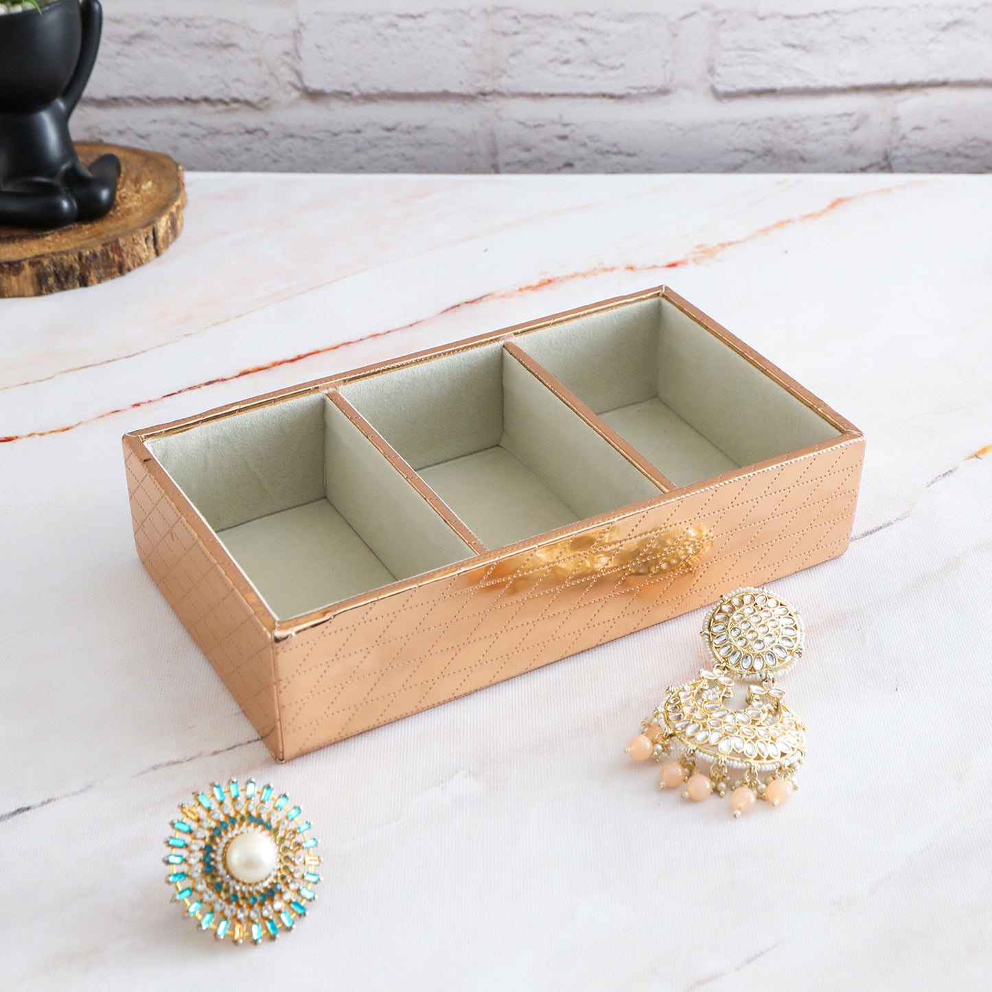 Jewellery Tray 3 Partition - Copper