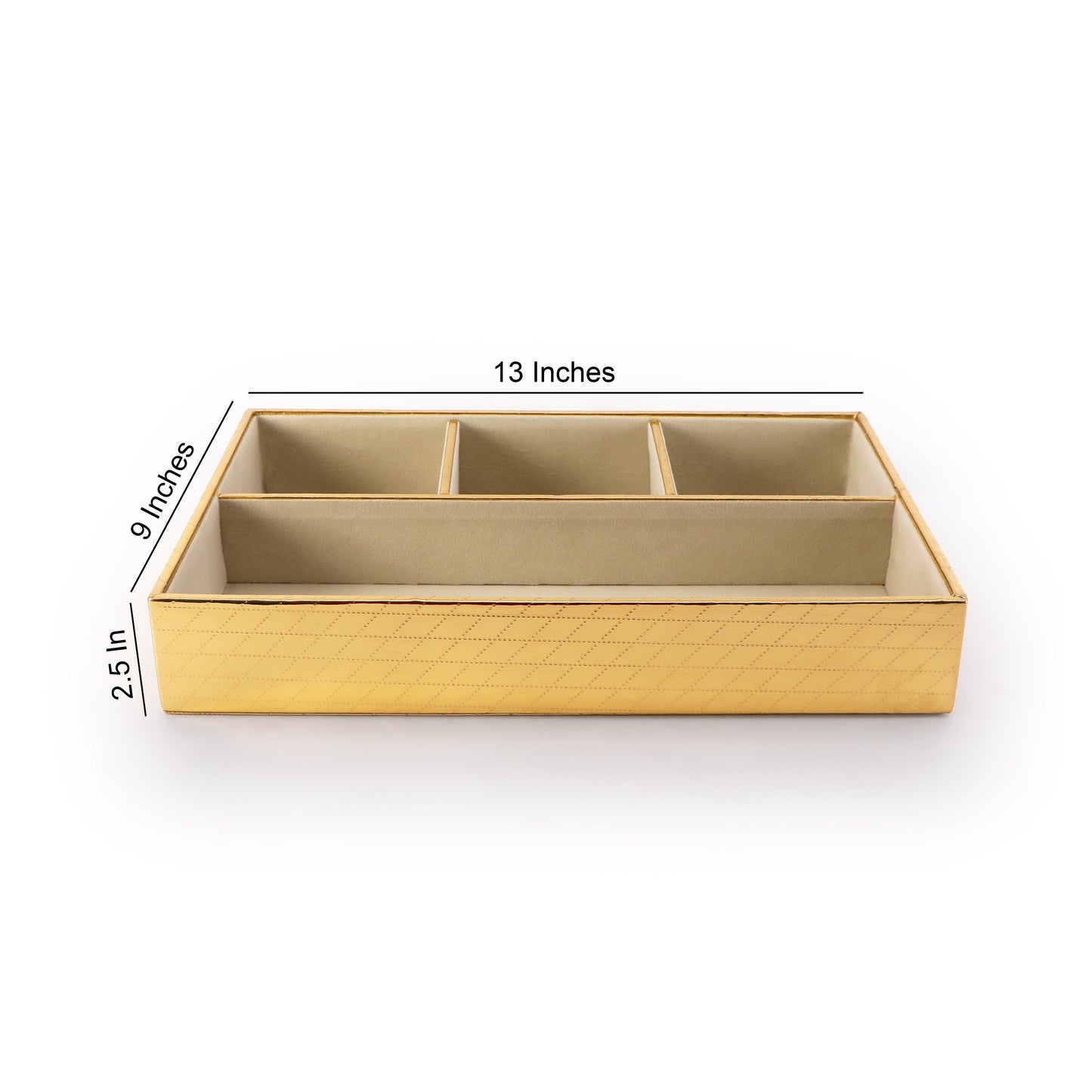 Jewellery Tray 4 partition - Gold