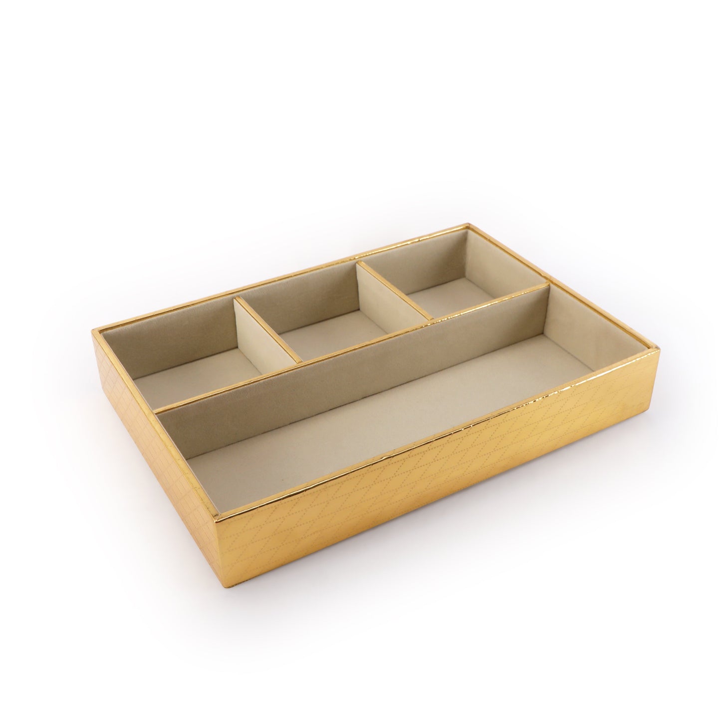Jewellery Tray 4 partition - Gold