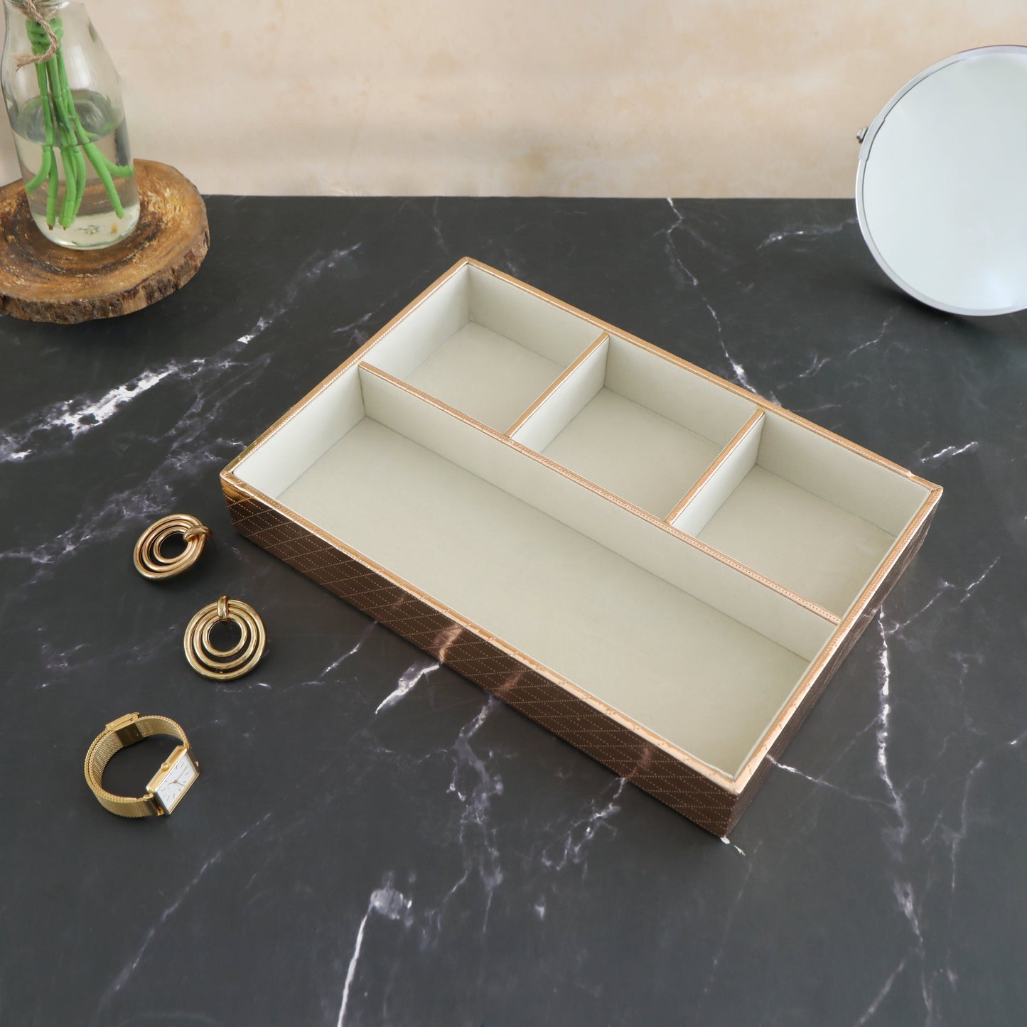 Jewellery Tray 4 Partition - Copper