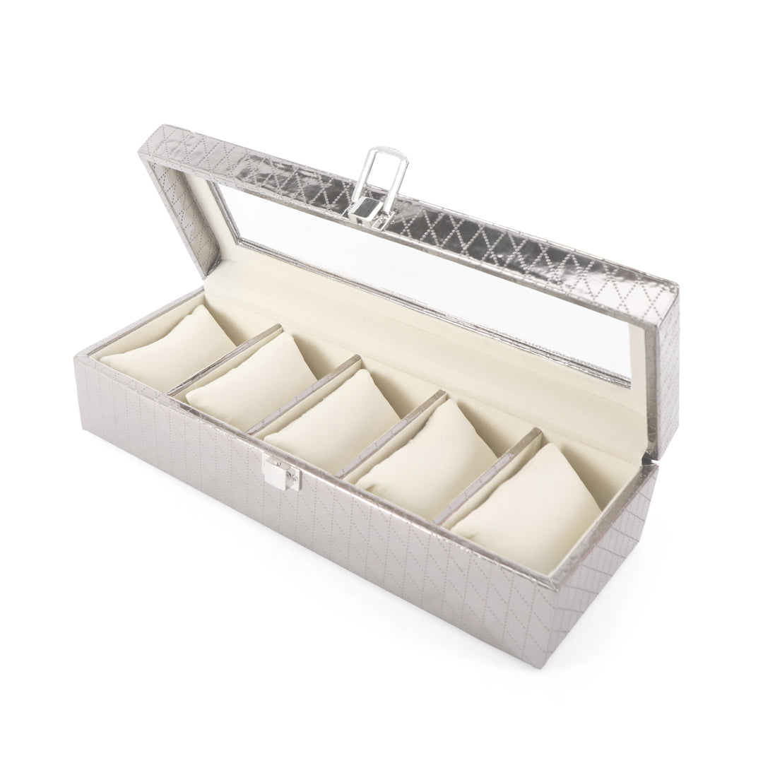 Watch Box 5 Partition - Silver