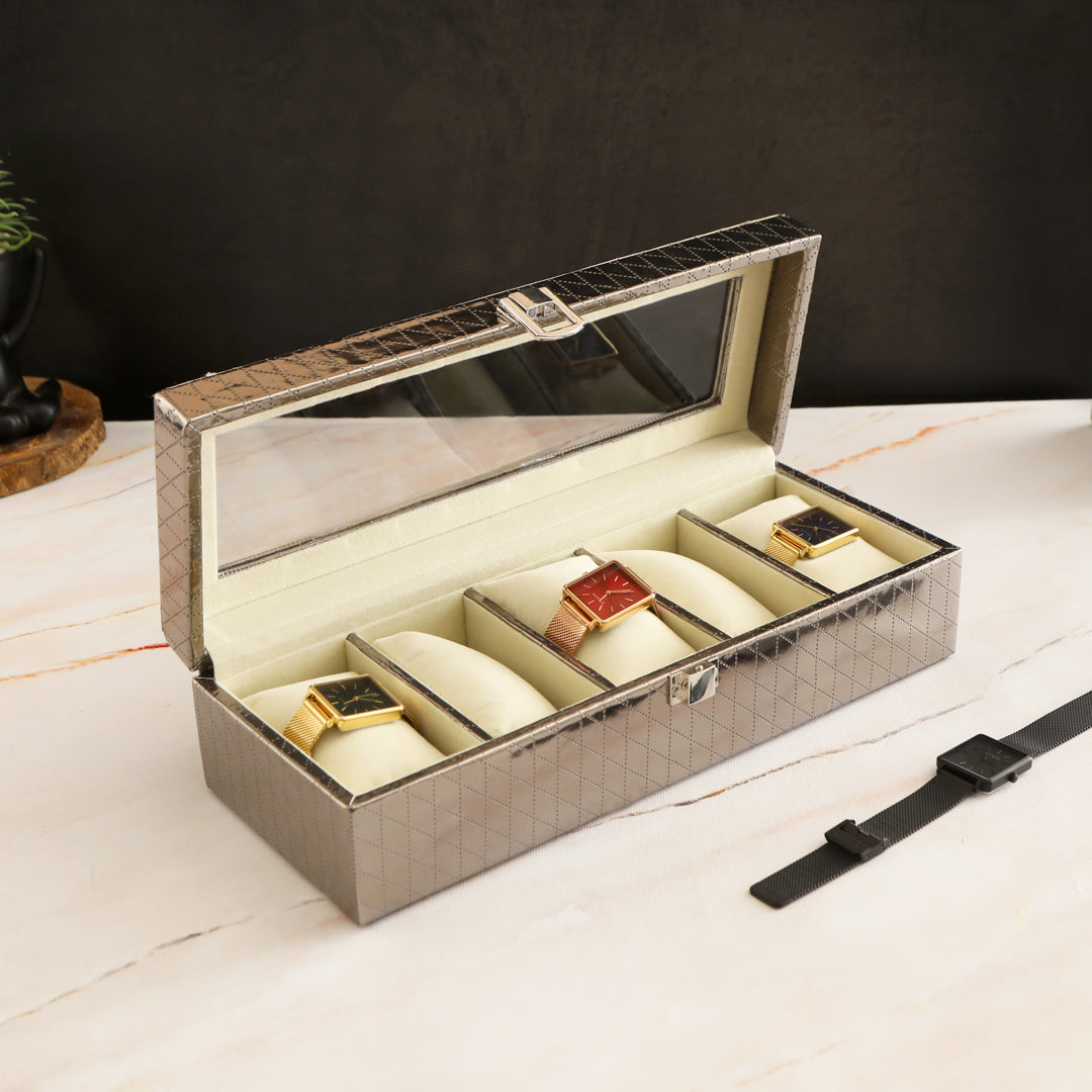 Watch Box 5 Partition - Silver