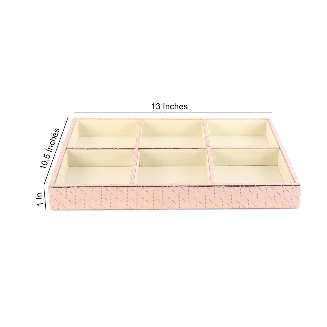 Jewellery Tray 6 Partition - Copper