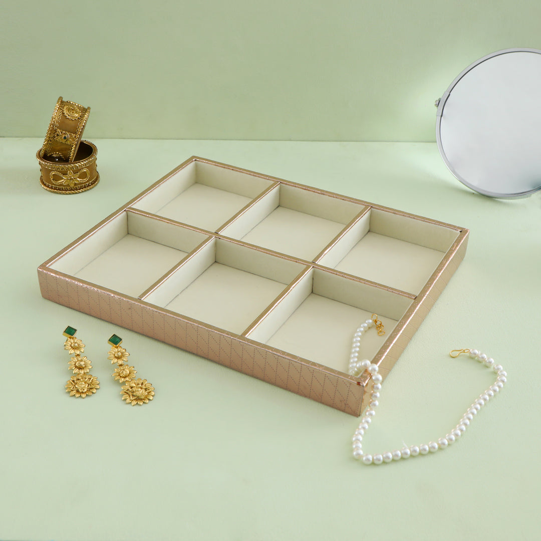 Jewellery Tray 6 Partition - Copper